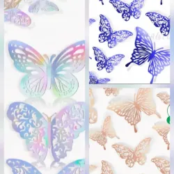 Set de 12 mariposas para decoración