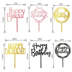 Topper de Feliz Cumpleaños y Feliz Aniversario