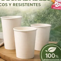 Vasos biodegradables de 8oz