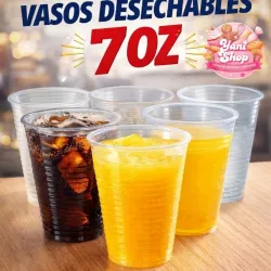 Vasos desechables de 7oz