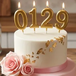 Velas de Números dorados de Cera