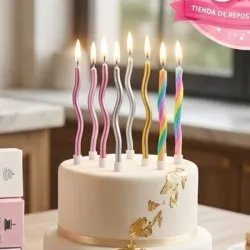 Velas en espiral para cumpleaños