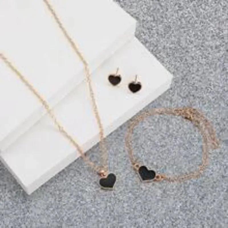 0037 Conjunto de 5 piezas que incluye pulseras, collares, aretes, piedras de imitación, relojes de cuarzo de moda como regalos para mamá y ella
