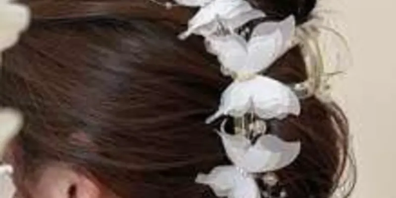 0040 Pieza Clip de mariposa blanco dulce para el cabello para peinados recogidos para mujer, Halloween