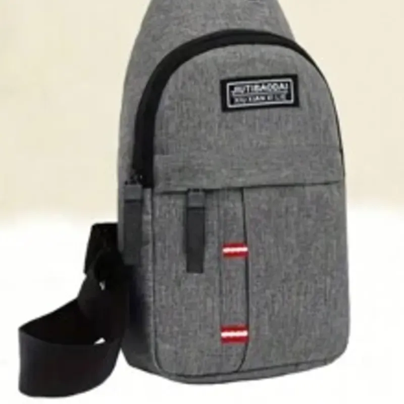 0041 Bolso de pecho miniatura de tela oxford estilo coreano casual e impermeable, bolso bandolera cruzado, riñonera, bolso de hombro, bolsa deportiva negra, regalo para negocios, San Valentín, universidad, libros, multiusos, otoño, Navidad, bolso para senderismo, viaje, ocio, para hombre