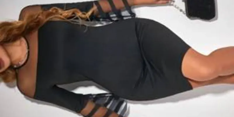 0061 SHEIN Raffinéa Vestido Cruzado A La Cadera Con Panel De Malla