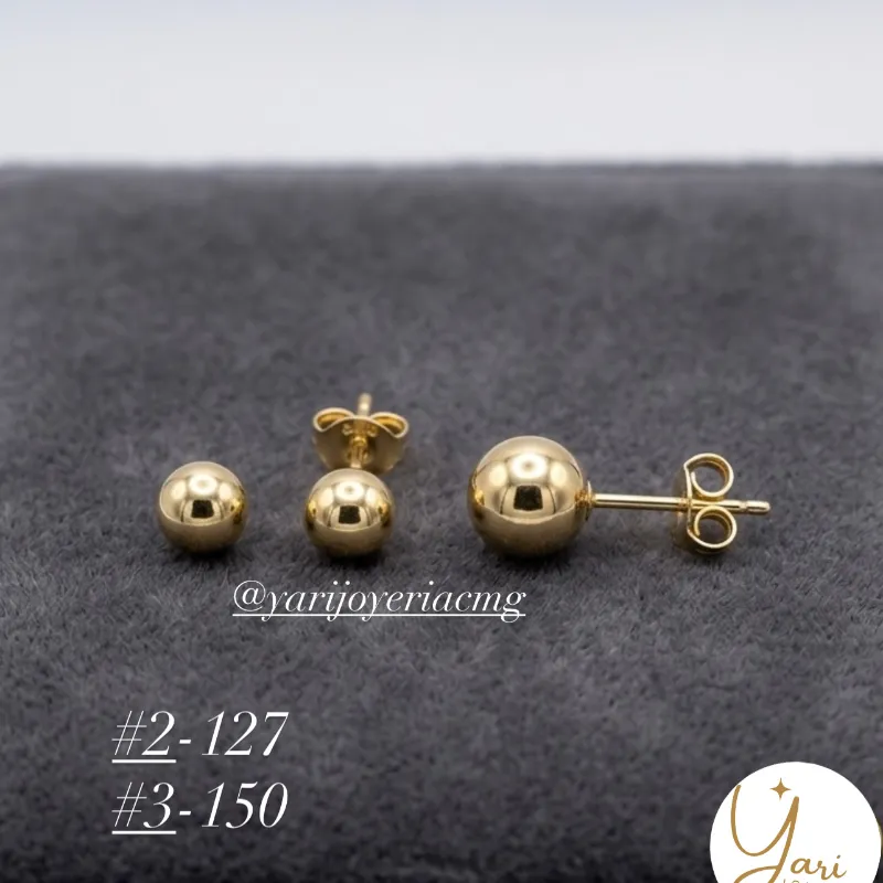 Aretes Fábrica 10k Dormilonas