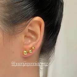 Aretes Fábrica 10k Dormilonas
