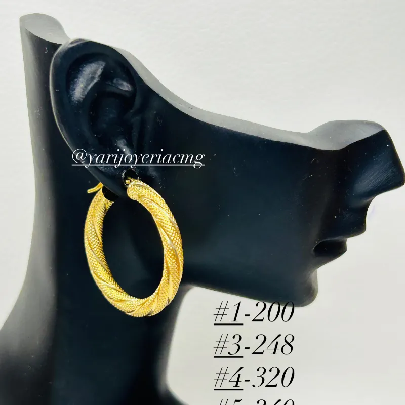 Argollas Nevadas Gordas Fáb 10k