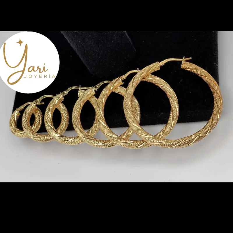 Argollas Nevadas Gordas Fáb 10k