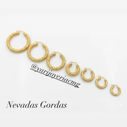 Argollas Nevadas Gordas Fáb 10k