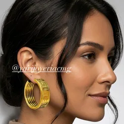 Argollas Planas Versace Extra Gordas Fáb 10k