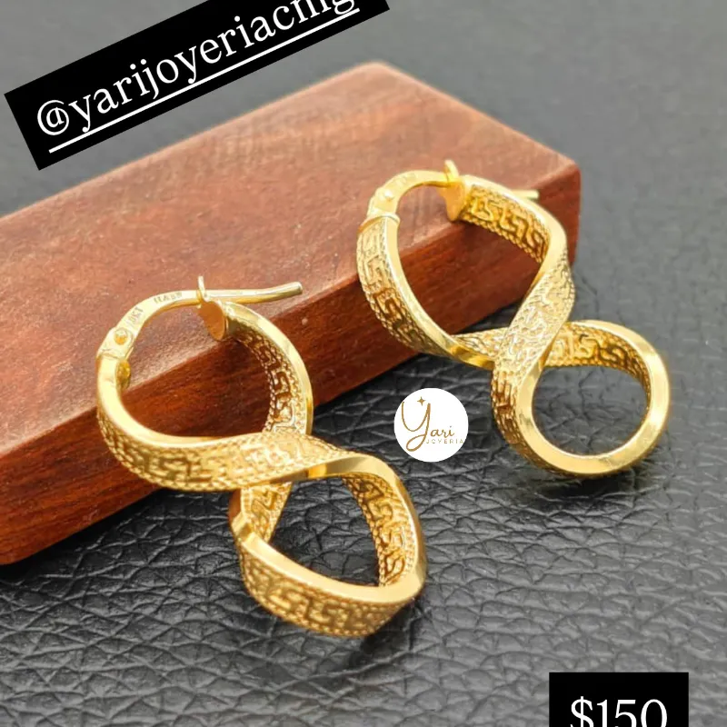 Argollas Versace infinito Fábrica 10k