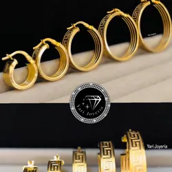 Argollas Versace Planas fabrica 10k