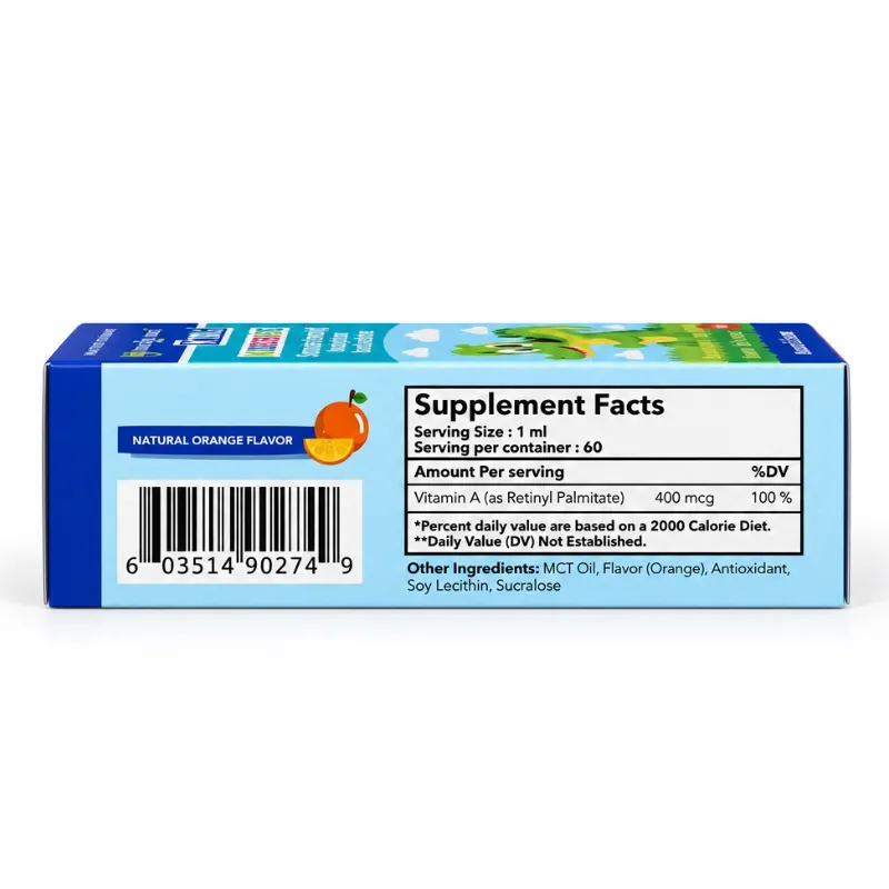 Arymar Kids Vitamin A – Suplemento Infantil Líquido – Sabor Naranja – 2 fl oz (60 ml)