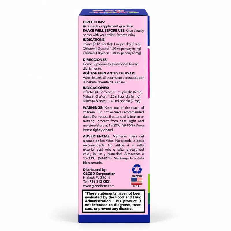 Arymar Kids Vitamin E – Suplemento Infantil Líquido – Sabor Naranja – 2 fl oz (60 ml)