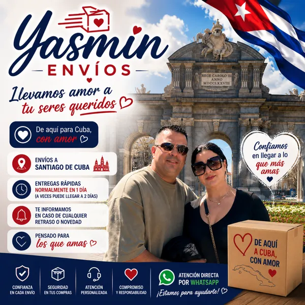 Bienvenidos a nuestra tienda online
Llevamos hasta tus seres queridos en Cuba todo lo que necesitan, con amor, confianza y rapidez. Ofrecemos envíos a Santiago de Cuba, con atención personalizada y productos de calidad para el hogar, alimentos, higiene, regalos y mucho más.
🛒 Compra fácil y segura
📦 Envíos rápidos y confiables
📱 Atención directa por WhatsApp
❤️ Pensado para los que amas
Más que productos, llevamos alivio, unión y cariño hasta la puerta de tu familia en Cuba.