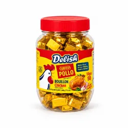 Cubitos de Caldo de Pollo Delish – 50 unidades, 500 g (17.6 oz)