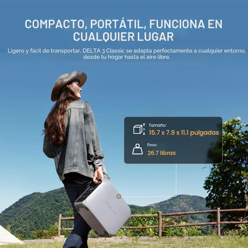 ECOFLOW Delta 3 Estación de energía portátil, 1024 Wh 1800 W