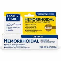 Family Care Hemorrhoidal Ointment – Ungüento para Hemorroides con Aplicador – 0.71 oz (20 g)