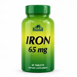 Hierro 65 mg – Alfa Vitamins – 60 Tabletas