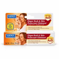 Lucky Super Soft A&D – Ungüento Protector para Rozaduras de Pañal y Piel – 1.25 oz (35.4 g)