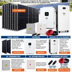 Sistema Solar 10 kW + Batería de Litio 16 kWh – Kit Completo