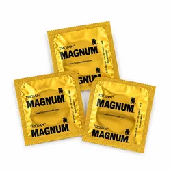Trojan Magnum – Preservativos de Látex Lubricados – Tamaño Grande