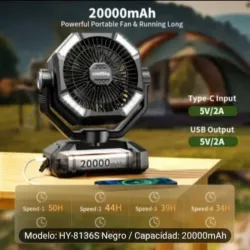 Ventilador recargable