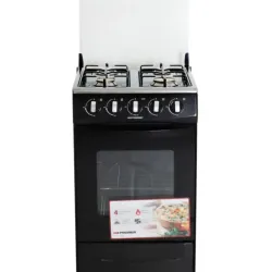 Cocina con horno 4 quemadores con tapa premier
