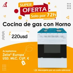Cocina de gas con horno