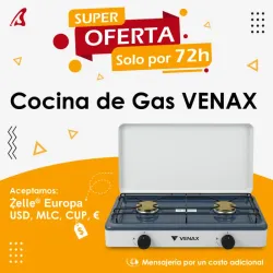 Cocina de gas dos quemadores 