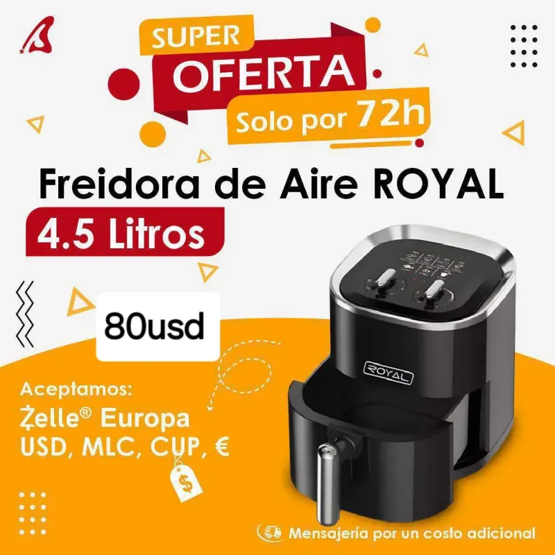 Freidora de aire Royal . 4.5 L