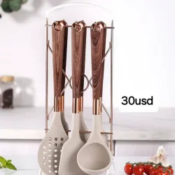 Juego de cucharones y espumadera 