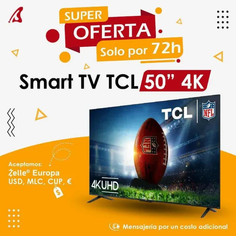 Smart tv TCL50 pulgadas 