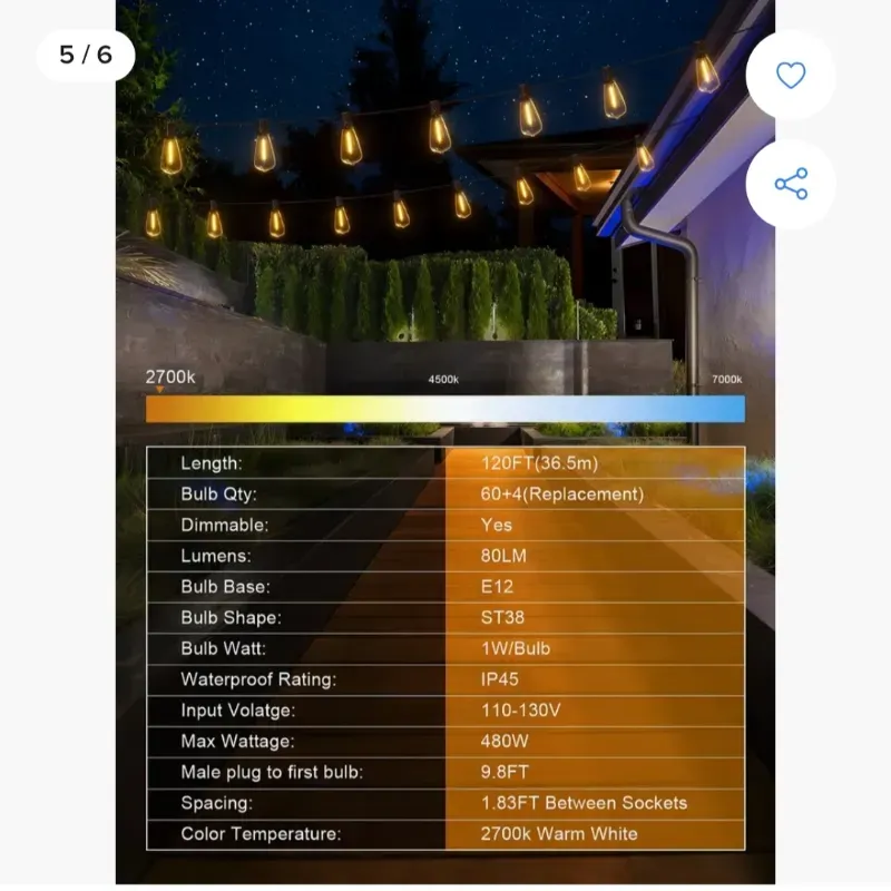 Bombillos decorativos 15m