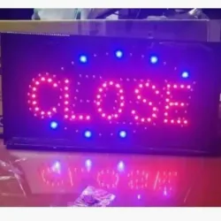 Cartel luminoso 2 en 1 closed/open