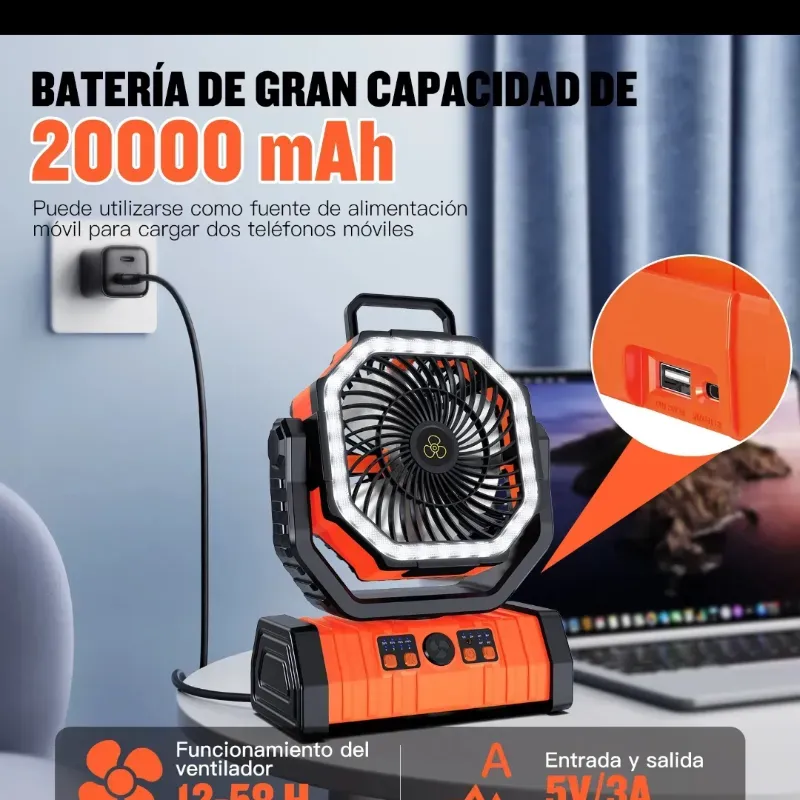 Ventilador recargable f14 20000mAh