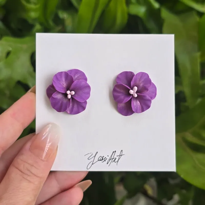 Pendientes Morados Mini