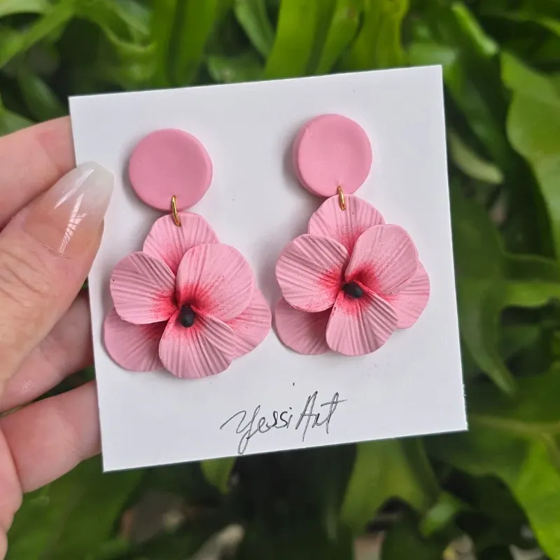 Pendientes Rosa