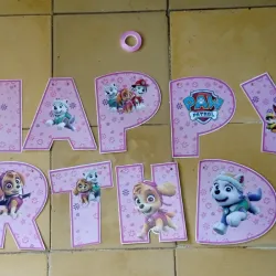 Cartel de paw Patrol niña
