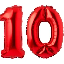 Globo #10 rojo