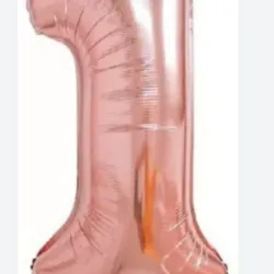 Globo de #1 oro rosa 