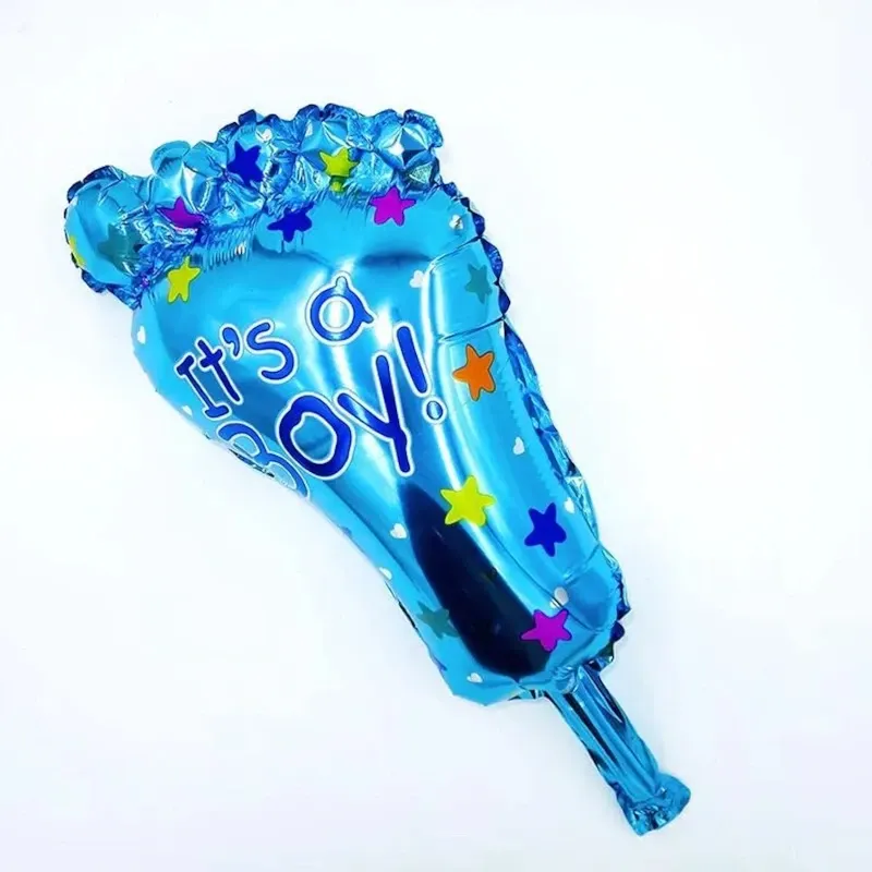 Globo en forma de pie azul