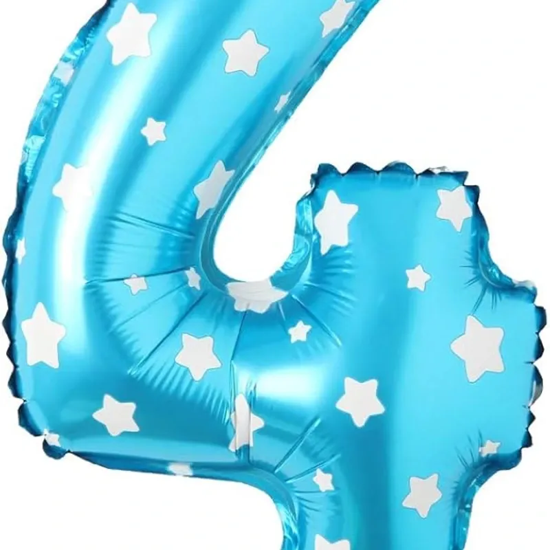 Número 4 azul