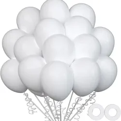 Globos de látex blanco 