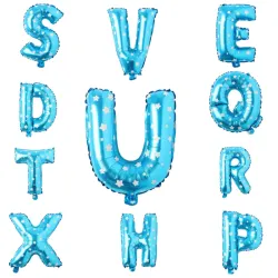 Globos de letras azul