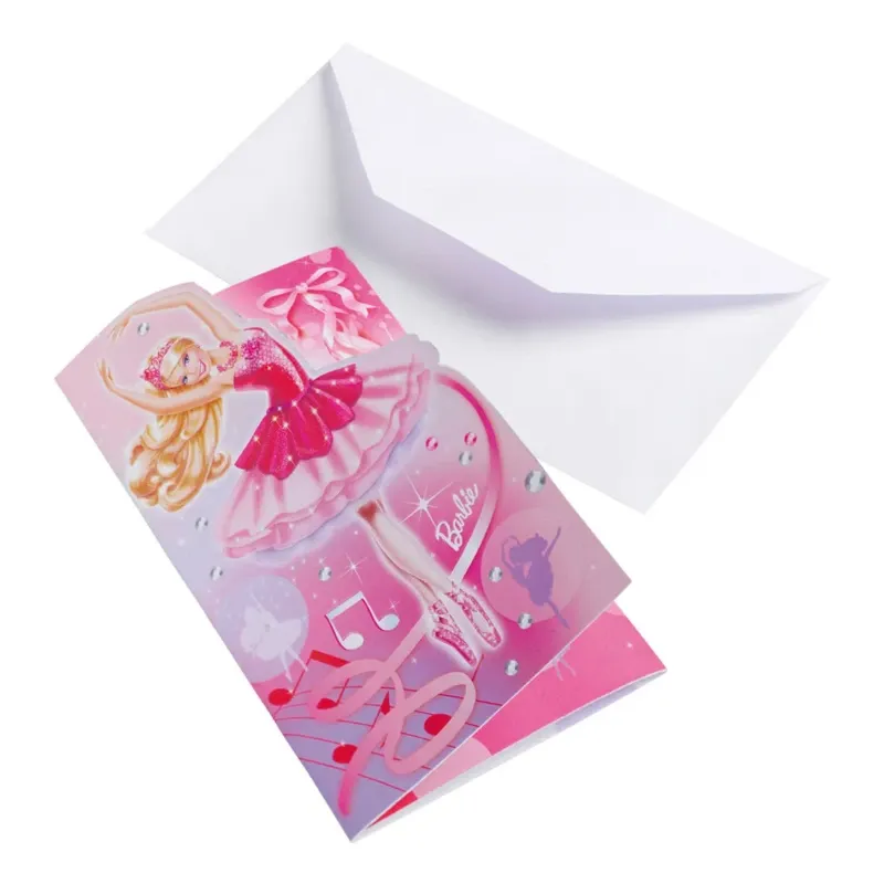 Invitaciones de Barbie de bailarina