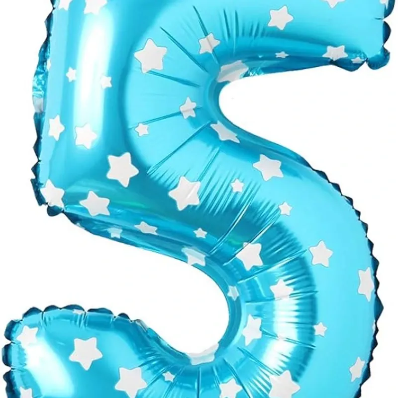Número 5 azul