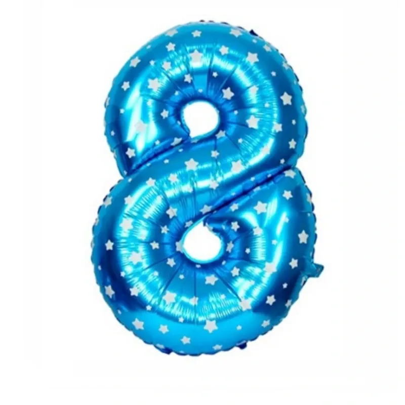 Número 8 azul